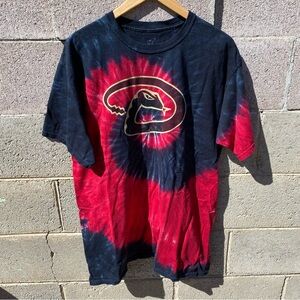 Arizona Diamondbacks Shirt Large Red Tie Dye Liquid Blue Baseball MLB